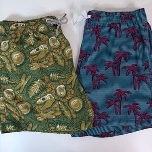 Maamgic Men's Swim Trunks Size XL Palm Tree Fossil Print Board Shorts